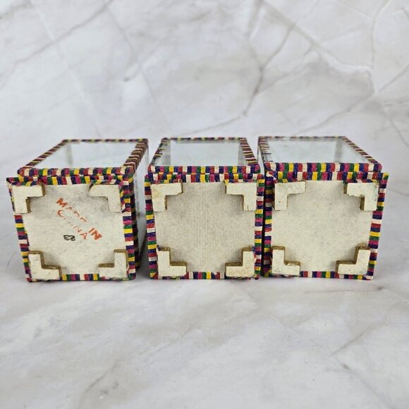 Set of 3 Handpainted Eggs in Individual Boxes Asian Design Hand Painted Vintage - Picture 15 of 16